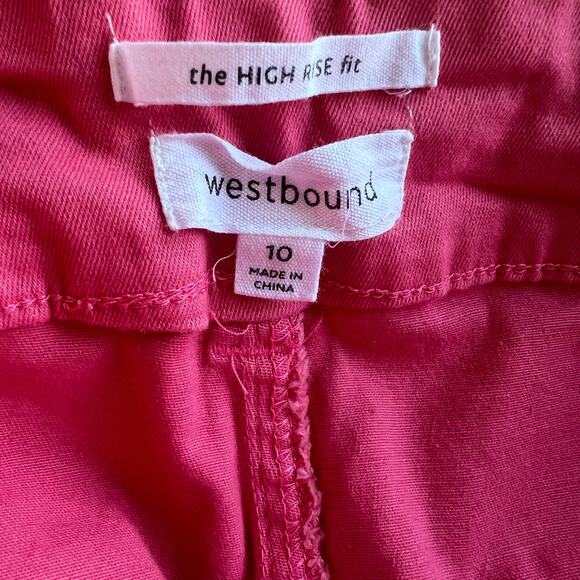 Westbound The High Rise Fit Marina Short Pink Women's 10 - Picture 5 of 14